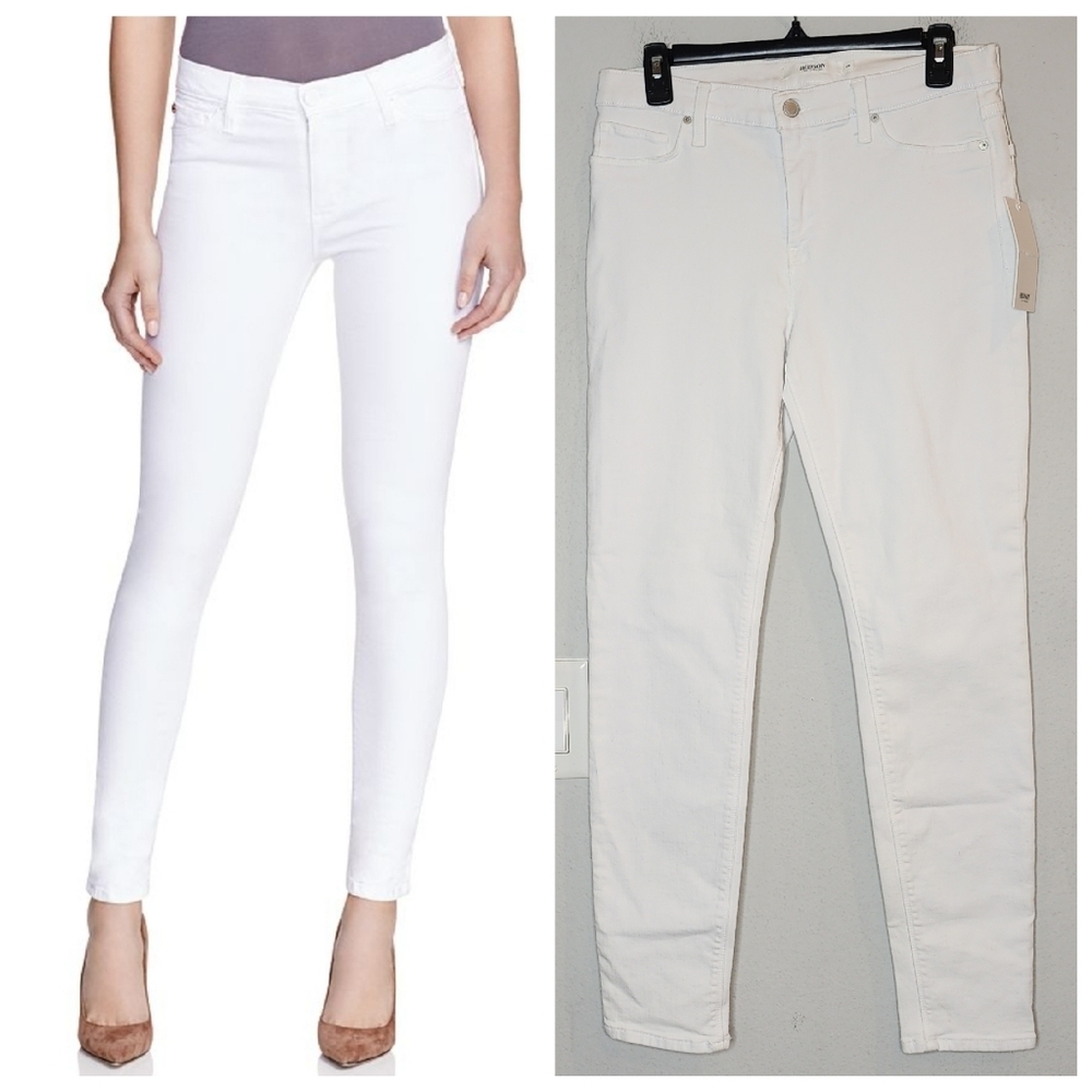 NWT Hudson Nico Mid-Rise Super-Skinny White Ankle Jeans. Womens size 29